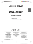 Alpine CDA-7892E Owner`s manual