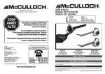 McCulloch MB3200 User manual
