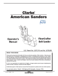 Clarke FloorCrafter Operator`s manual