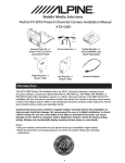 Alpine INA-W900BT Installation manual