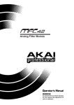 Akai MFC42 Operator`s manual