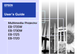 Epson EB-1730W User`s guide