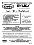 Enviro 50-645 Owner`s manual