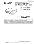 Sharp PG-A20X Service manual