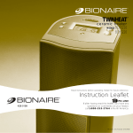 Bionaire BCH3210 Operating instructions