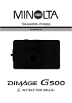 Minolta Dimage G500 Instruction manual