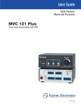 Extron electronics MVC 121 User guide