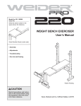 Weider 831.150290 User`s manual