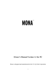 Echo Audio Mona Owner`s manual
