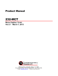 Contemporary Research 232-STA Product manual