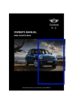 BMW 2012 MINI COUNTRYMAN Owner`s manual