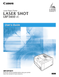 Canon Laser Shot LBP3460 User`s guide