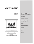 ViewSonic PerfectFlat PF77 User`s guide