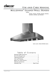 Dacor DHI361 Operating instructions