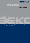 Beko FREEZ53FW Instruction manual