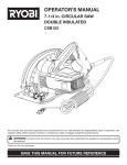 Ryobi CSB134L Operator`s manual