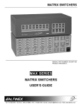 Altinex MAX Series User`s guide