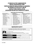 27" (69 cm) electric washer/dryer installation instructions