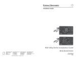 Extron electronics RGB 400xi Series Installation guide