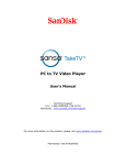 SanDisk Sansa TakeTV User`s manual