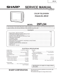 Sharp 29FL94 Service manual