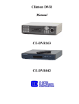 Clinton Electronics Ce-DVR8 Specifications