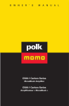 Polk Audio Momo C500.1 Owner`s manual