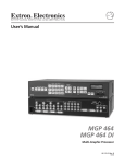 Extron electronics Multi-Graphic Processor MGP 464 Operating instructions