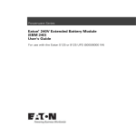 Eaton 9EEBM240 User`s guide