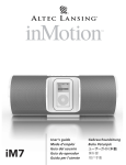 Altec Lansing inMotion iM7 BLK User`s guide