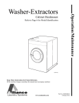 Alliance Laundry Systems HCN020KCF Operating instructions