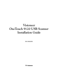 Visioneer OneTouch 9120 Installation guide