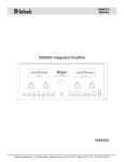McIntosh MA6500 Owner`s manual
