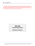 Biamp IWA SERIES Operating instructions