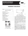 Carrier ERVCCSVB1100 Instruction manual