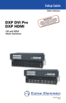 Extron electronics DXP HDMI Setup guide