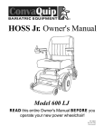 ConvaQuip 600 LJ Owner`s manual