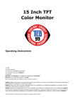 Medion LCD COLOR MONITOR Operating instructions