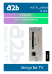 A2B Electronics ECX-200 Installation guide