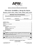 APW Wyott WK-1 Operating instructions