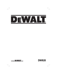 DeWalt DW920 Technical data