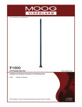 Moog P1600 Operating instructions