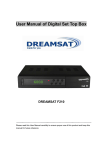 Dreamsat F210 User manual