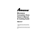 Amana RMC810 Owner`s manual