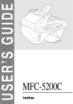 Brother MFC5200C User`s guide