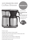 Bonavita BV1900TS Technical data