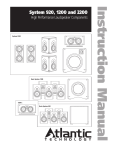 Atlantic Technology 422 SB Instruction manual