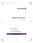 Miranda Kaleido-K2 User`s manual