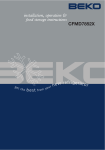 Beko CFMD7852X Instruction manual