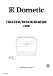 Dometic F400 Operating instructions